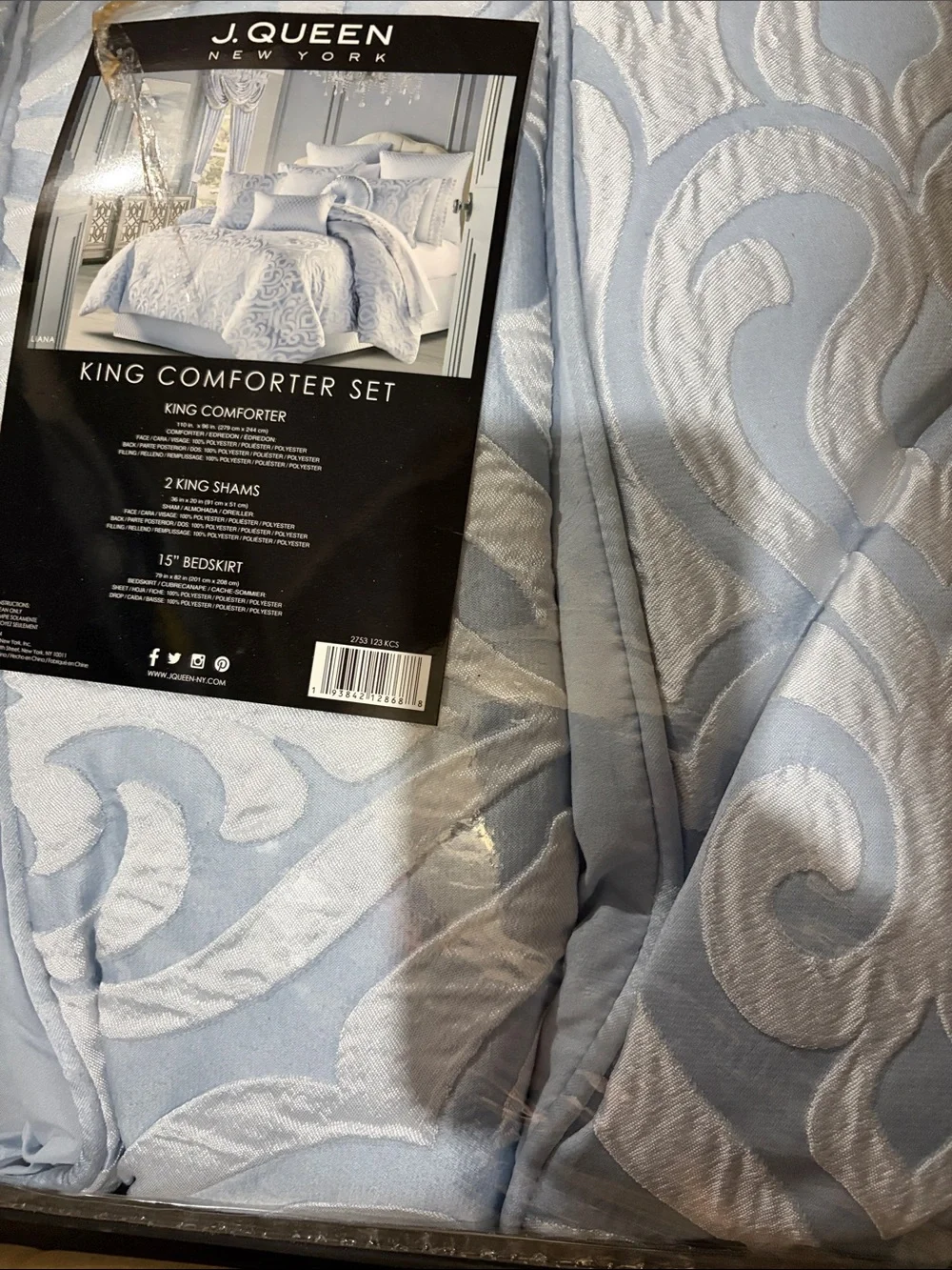 J. Queen New York Liana Comforter Set - King  NWT